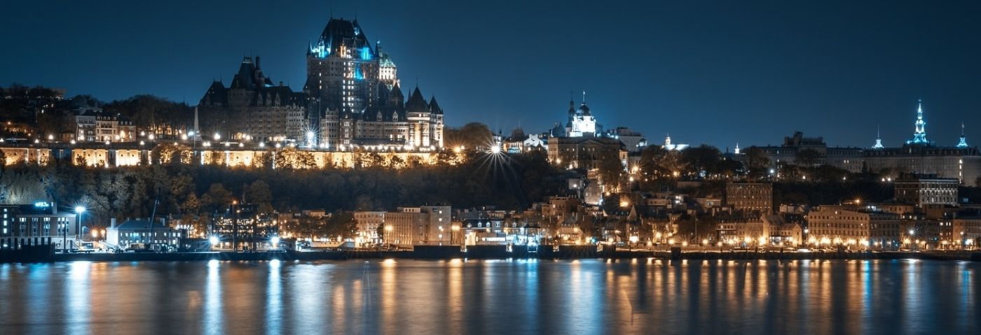 La ville de Québec de nuit